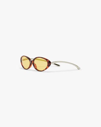 Casablanca Paris Yellow Oval Curve Sunglasses By  In Red