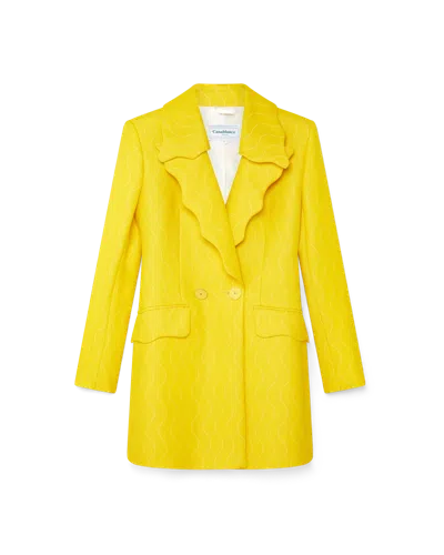 Casablanca Paris Yellow Wave Dress