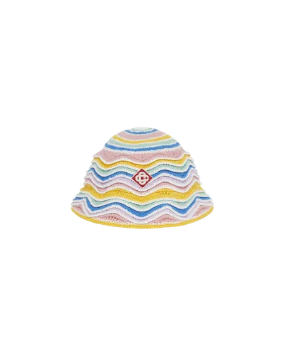 Casablanca Paris Zig Zag Crochet Hat In Multi