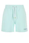 Casablanca Pastel Light Blue Cotton Bermuda Shorts In Green