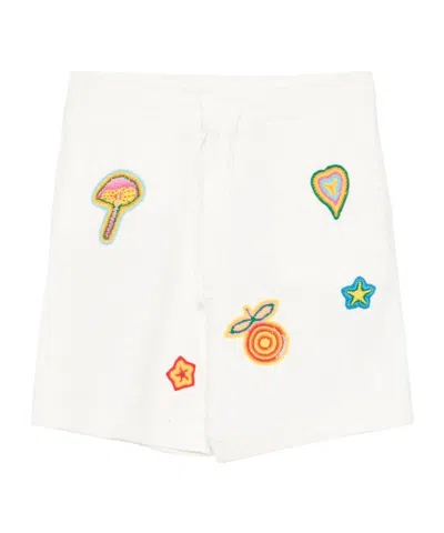 CASABLANCA PATCH-DETAILING CROCHET SHORTS