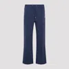 Casablanca Patch Open-hem Track Pants In Blue