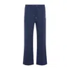 Casablanca Relaxed Fit Cotton Trousers With Drawstring Waistband In Blue