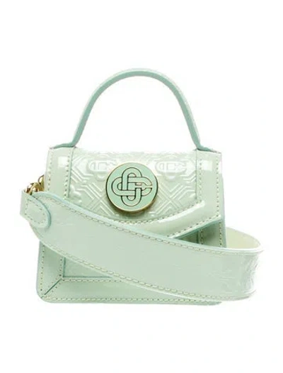 Pre-owned Casablanca Patent Leather Shoulder Bag In Green
