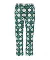 Casablanca Monogram-print Trousers In Green