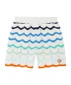 Casablanca Gradient Wave Crochet Shorts In White