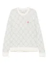 Casablanca Logo Color-block Sweater In White