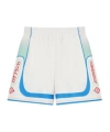 Casablanca Mens Fuji Dream Graphic-print Drawstring Silk Shorts In White