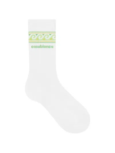 Casablanca Kids' Patterned Socks In White
