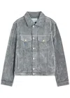 Casablanca Light Blue Cotton Blend Jacket In Grey