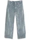 Casablanca Wide-leg Design Cotton Blend Jeans In Blue