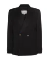 Casablanca Peak-lapels Double-breasted Blazer In Black