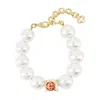 Casablanca Pearl Logo Bracelet Accessories In White