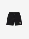 Casablanca Pearl Diamond Cc Patch Sweatshorts In Black