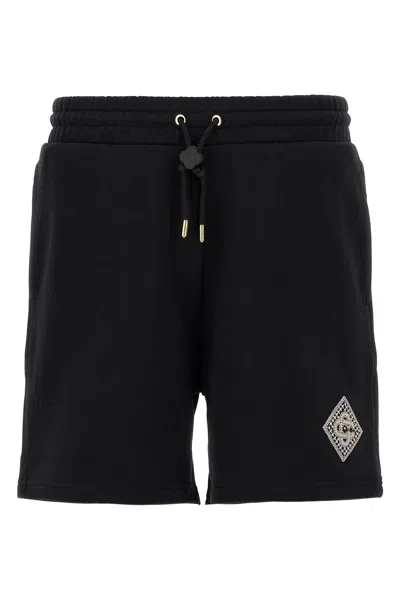 Casablanca Bermuda Shorts With Pearl Diamond Detail In Black