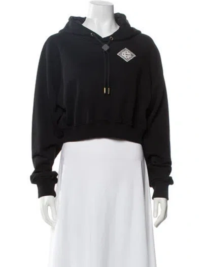 Pre-owned Casablanca Pearl Diamond Crew Neck Hoodie W/ Tags In Black