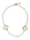 Casablanca Pearl-embellished Necklace In Neutral