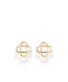 Casablanca Bijoux Oro Brass Earrings With Teardrop Accents