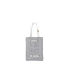 Casablanca Crochet Chain Shoulder Bag With Pearl Handle In Grey