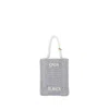 Casablanca Crochet Chain Shoulder Bag With Pearl Handle In Grey