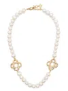 CASABLANCA CASABLANCA PEARL NECKLACE WITH GOLD PENDANT