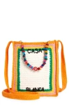 Casablanca Pebble Handle Crochet Tote In Orange/ Gradient