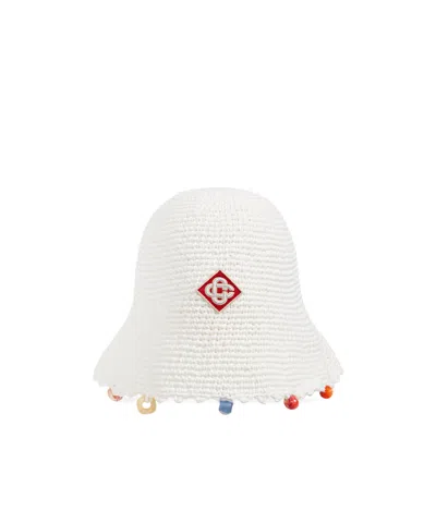 Casablanca Pendant Hat In White