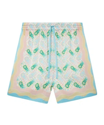 CASABLANCA PING PONG SILK SHORTS