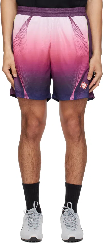 Casablanca Aubergine Gradient Shorts In Multi