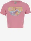 Casablanca Pink Casa Beach Wave Short T-shirt In Pink