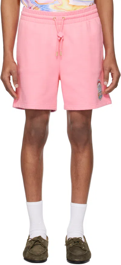 Casablanca Kids' Pink Casa Way Skate Sweat Shorts In Casa Way Skate Pink