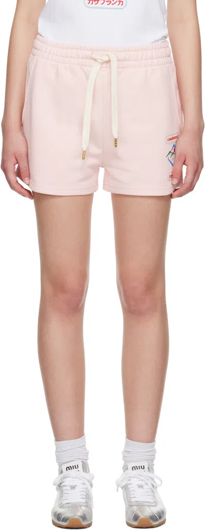 CASABLANCA PINK 'CASABLANCA' MONTAGNE SPORTIF SHORTS