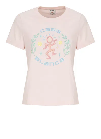 Casablanca Pink Dance Joy Cotton T-shirt