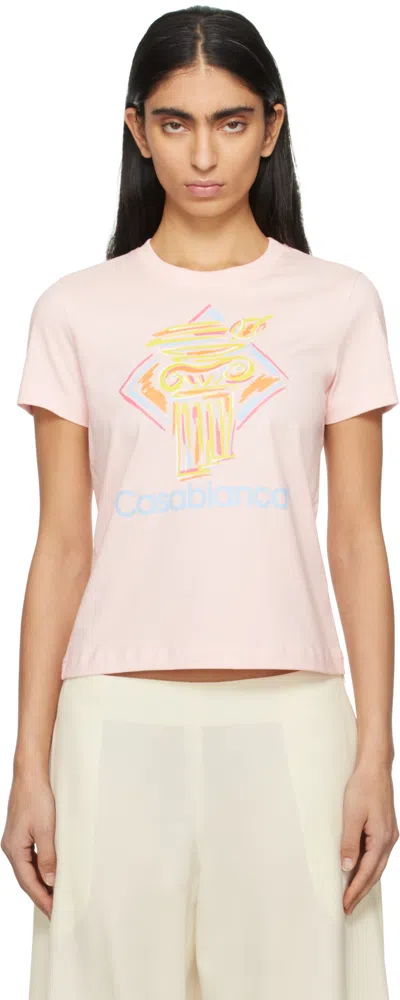 Casablanca Fitted T-shirt In Pink