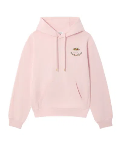 Casablanca X Pink Laduree Logo-embroidered Hoodie