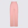 Casablanca Pink Virgin Wool Pants In Pink