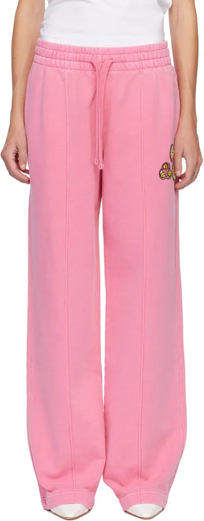Casablanca Pink Washed Open Hem Sweatpants