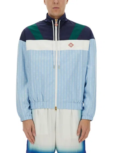 CASABLANCA PINSTRIPE LAUREL" TRACK JACKET