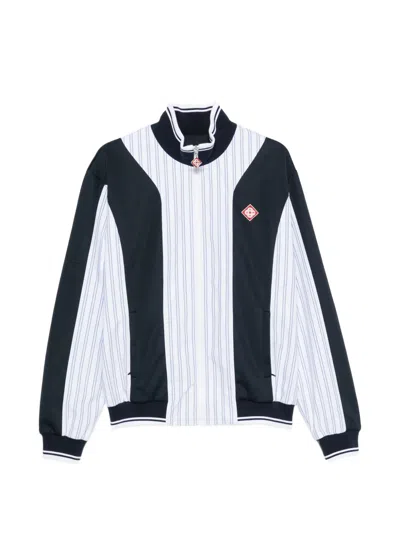 Casablanca Pinstripe-pattern Panelled Jacket In White