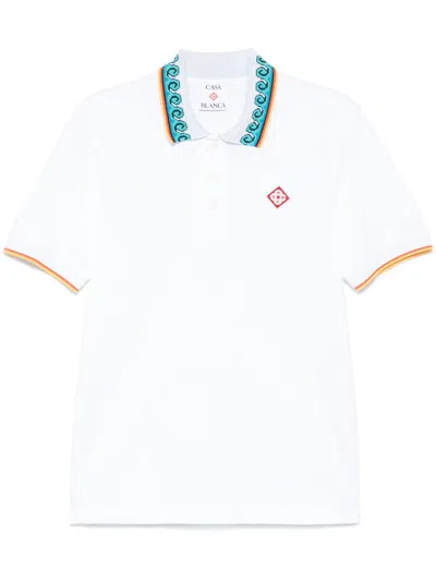 Casablanca Short Sleeve Polo In White