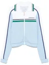 Casablanca Contrast Front Yoke Track Top Pale Blue In 01 Pale Blue