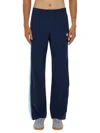 Casablanca Striped Trousers With Elastic Waistband And Pockets In Blue