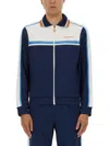 Casablanca Ribbed Collar Side Pockets Track Jacket In Blue