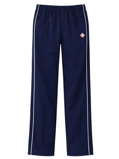 Casablanca Men Piquet Track Pants In Blue