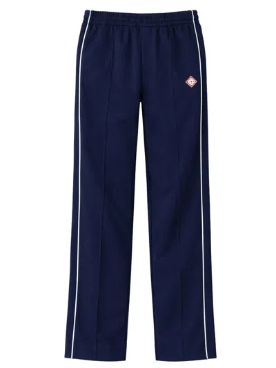 Casablanca Piquet Track Trousers For Men In Blue