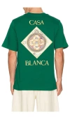 Casablanca Musique Ornate Ceiling Crewneck Short Sleeve Tshirt In Green