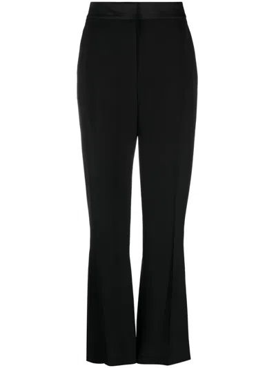 Casablanca Pressed-crease Long-length Straight-leg Trousers In Black