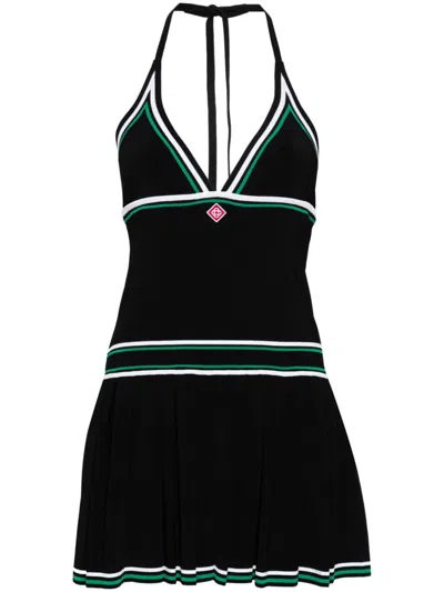 Casablanca Black Pleated Minidress