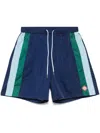 Casablanca Pleated Nylon Sports Shorts In Blue