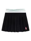 Casablanca Pleated Panelled Mini Skirt In Black